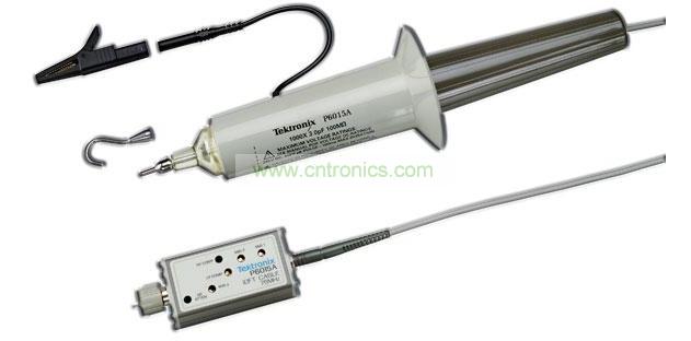 針對高壓測量推出的泰克P6015A是一種額定電壓高達(dá)20kV DC、峰值電壓可達(dá)40kV(100ms脈寬)的單端無源探頭