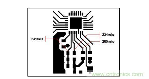 一個緊湊的PCB布局，寄生效應會對電路產生影響。