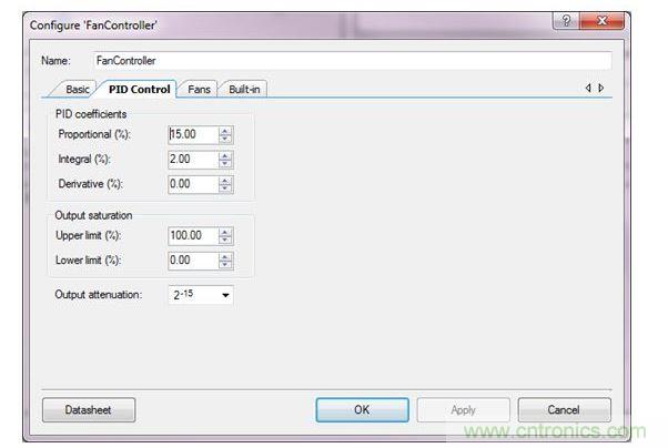 用于PSoC 3、PSoC 4與PSoC 5設計的PSoC Creator風扇控制器設計向導