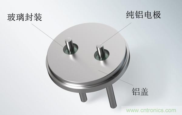 世界首創玻璃鋁密封端子，可大幅提升電容性能