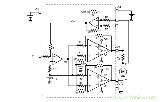 BTL功放電路的有刷直流電機(jī)驅(qū)動(dòng)：線(xiàn)性電流驅(qū)動(dòng)
