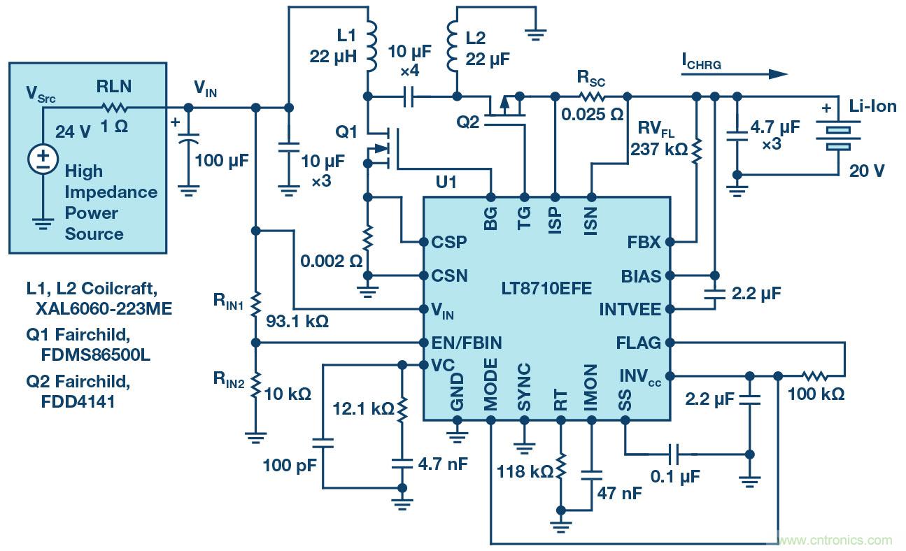 LT8710多功能 DC/DC控制器解決了高阻抗、超長工業電源線的電壓降問題