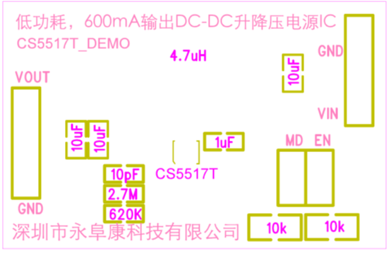 如何運用升降壓芯片CS5517實現(xiàn)鋰電池穩(wěn)定輸出3.3V/3.6V（1.2-5V）的電壓？