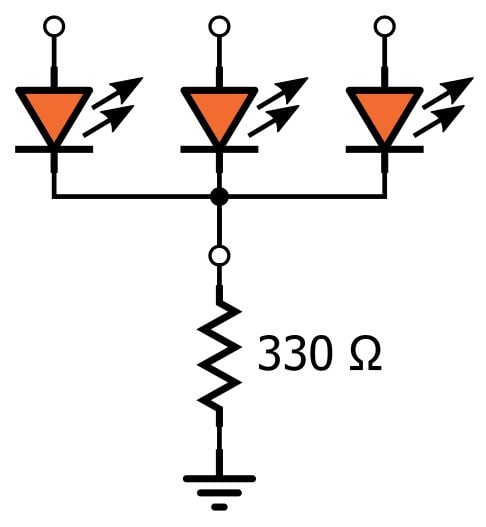 LED 陣列：一個電阻器還是多個？